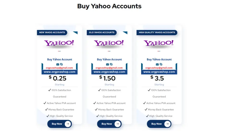 Buy Account Yahoo